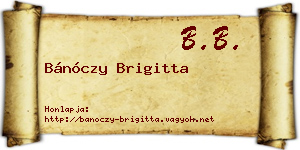 Bánóczy Brigitta névjegykártya