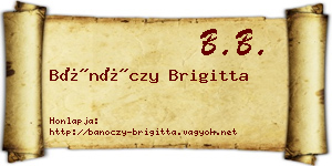 Bánóczy Brigitta névjegykártya