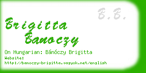 brigitta banoczy business card